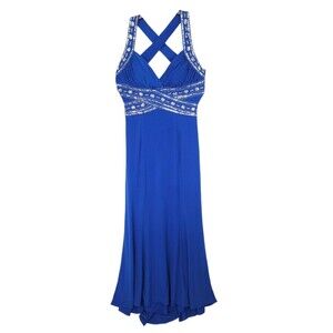 Hailey Logan Dress Womens 5/6 Y2K Long Maxi Beaded Sleeveless Lined V Neck Prom
